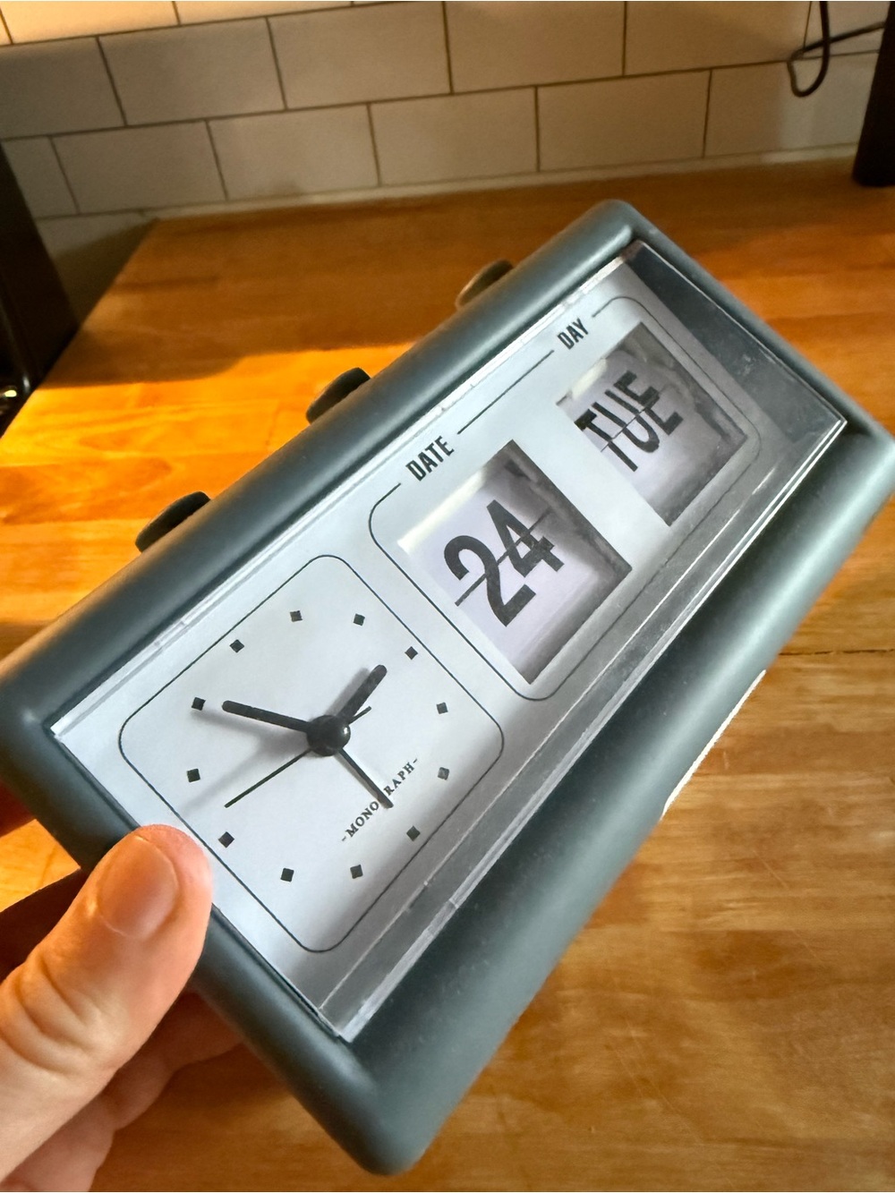 Hearth and Hand
Retro Flip Clock Desk Calendar - Slate Blue